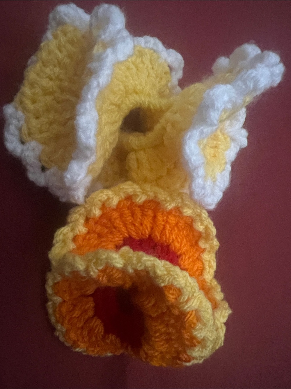 Handmade Yellow & Orange Crochet Hair Scrunchies - Women Hair Styling